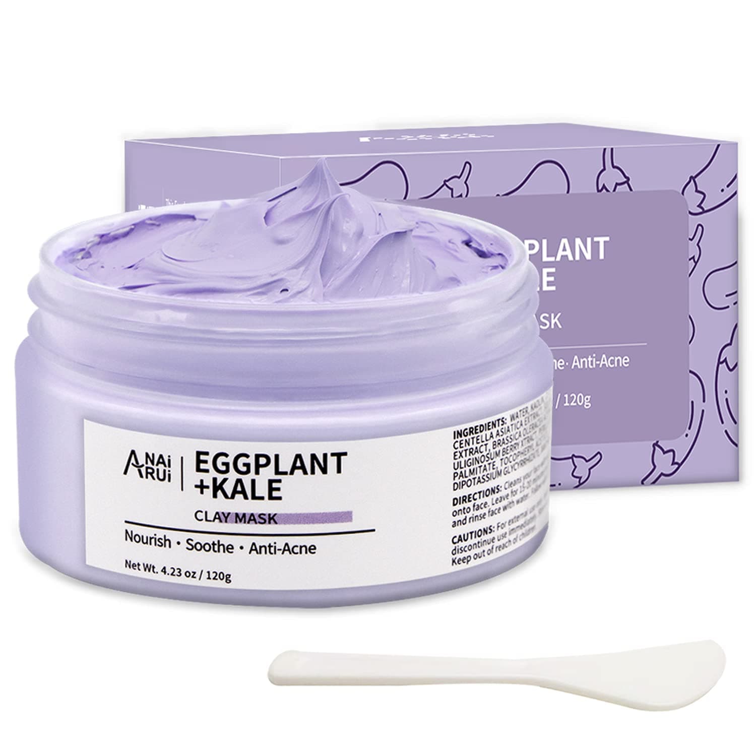 Eggplant + Kale Clay Mask	