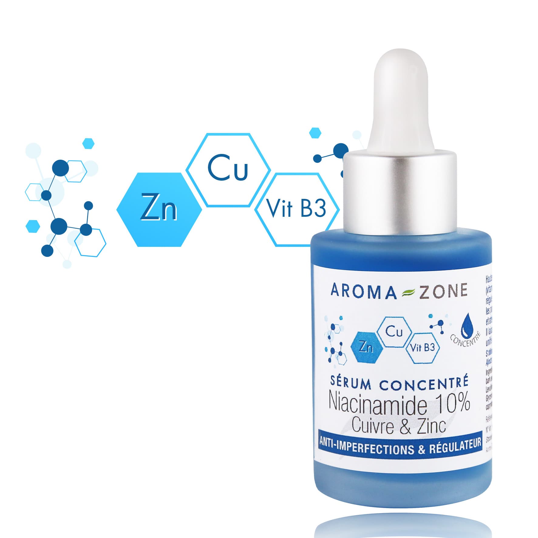 Sérum Visage Concentré Niacinamide 10%, Cuivre & Zinc