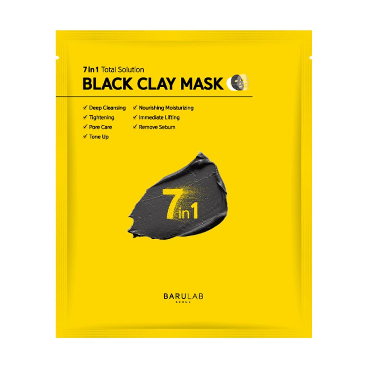 7 In 1 Total Solution Black Clay Mask 