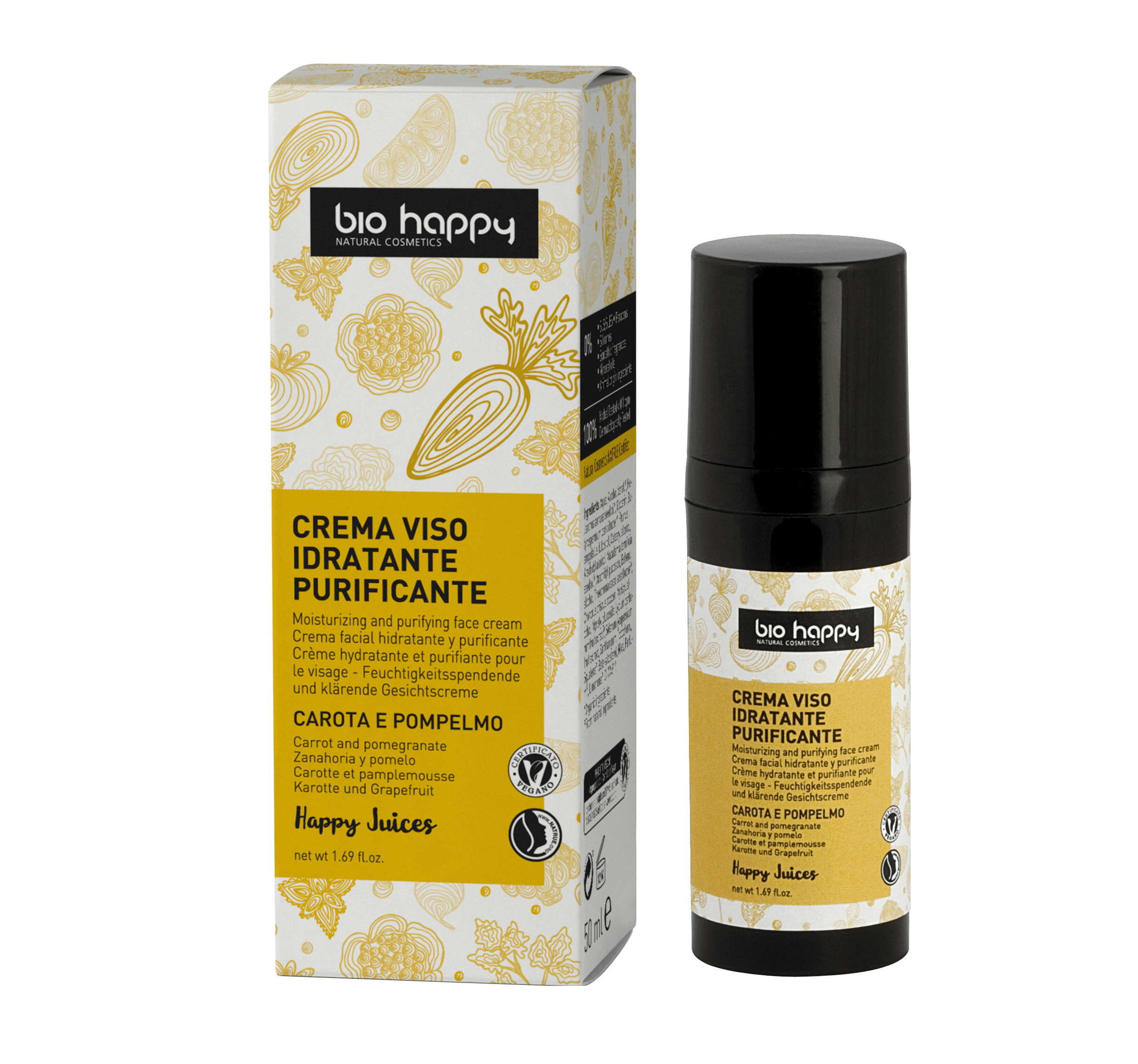 Happy Juices Crema Viso Idratante Purificante