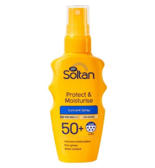 Soltan Protect & Moisturise Sun Cream Spray SPF50+
