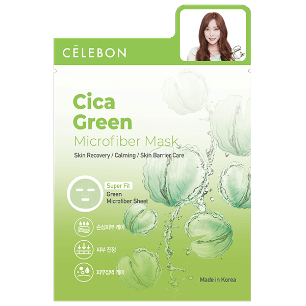 Cica Green Microfiber Mask