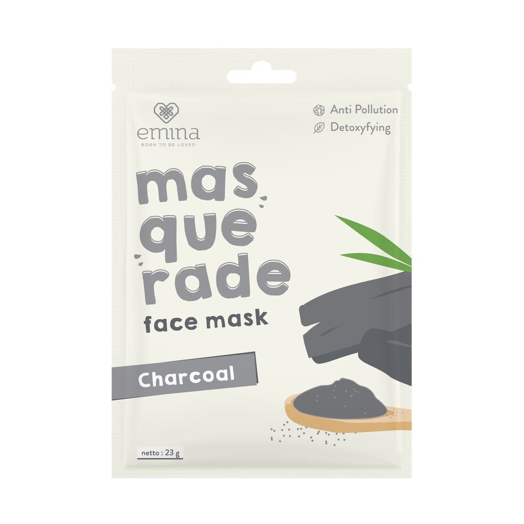Masquerade Face Mask Charcoal	