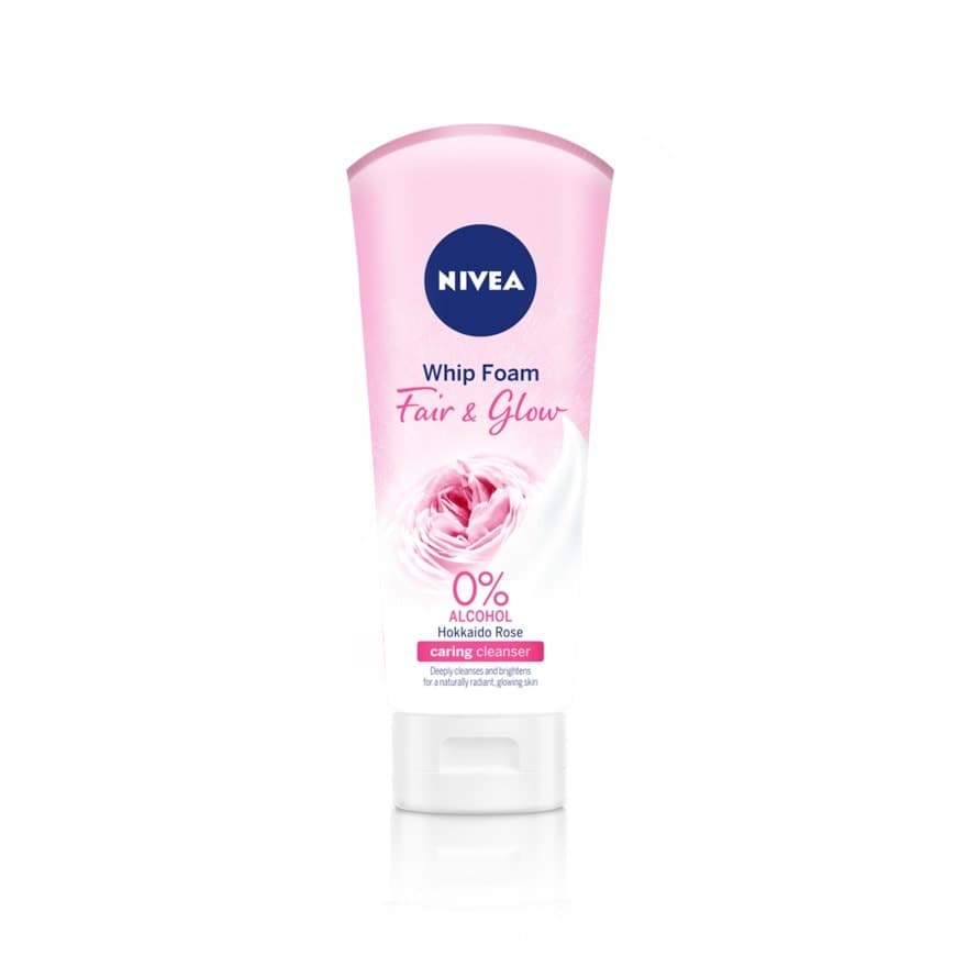 Fair & Glow Whip Foam Caring Cleanser (Hokkaido Rose)