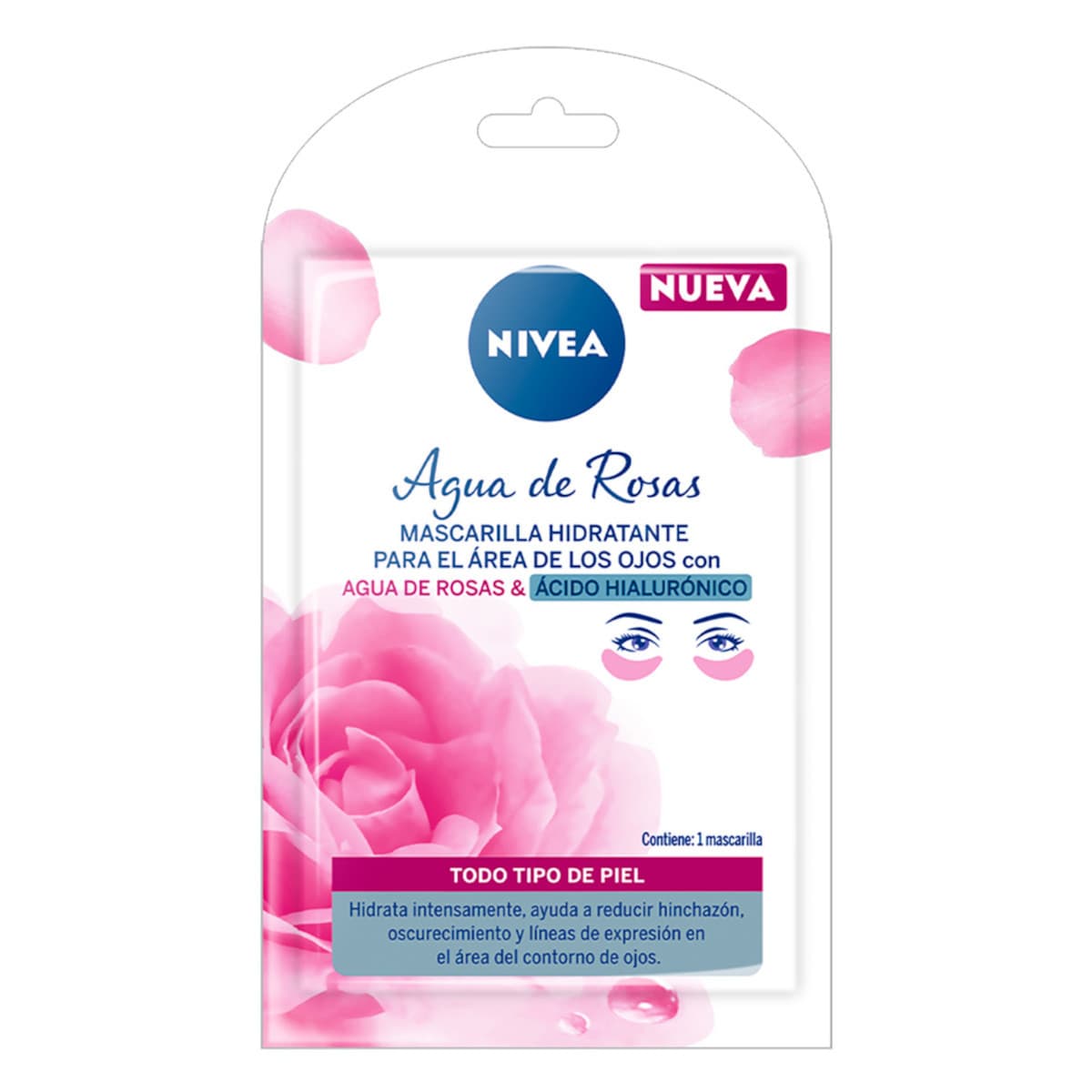 Mascarilla Para el Área de los Ojos Con Agua de Rosas