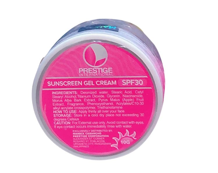 Sunscreen Gel Cream SPF30