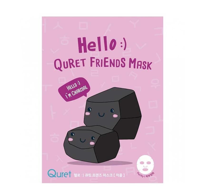 Hello :) Quret Friends Mask - Charcoal