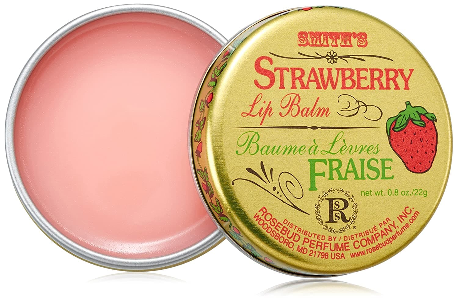 Smith's Strawberry Lip Balm Tin