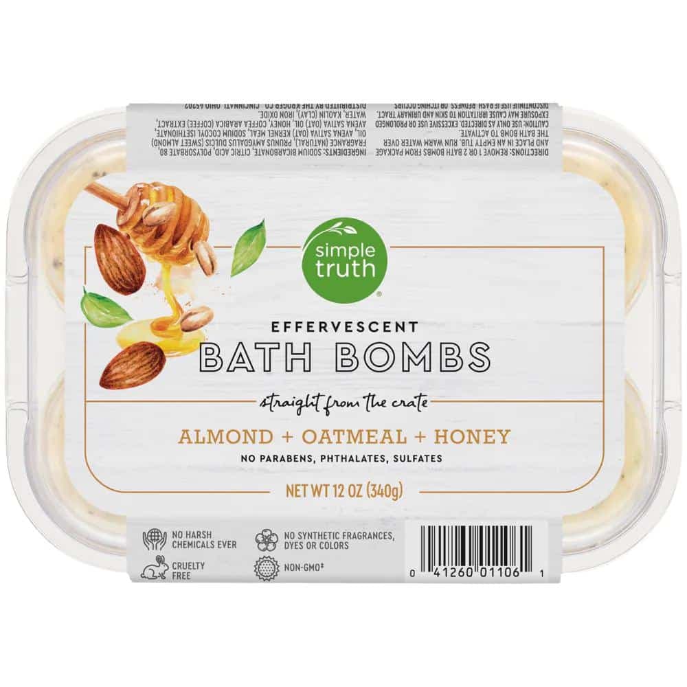 Effervescent Bath Bombs Almond + Oatmeal + Honey