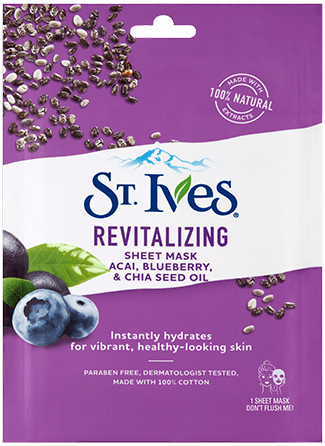 Revitalizing Acai, Blueberry & Chia Seed Oil Sheet Mask