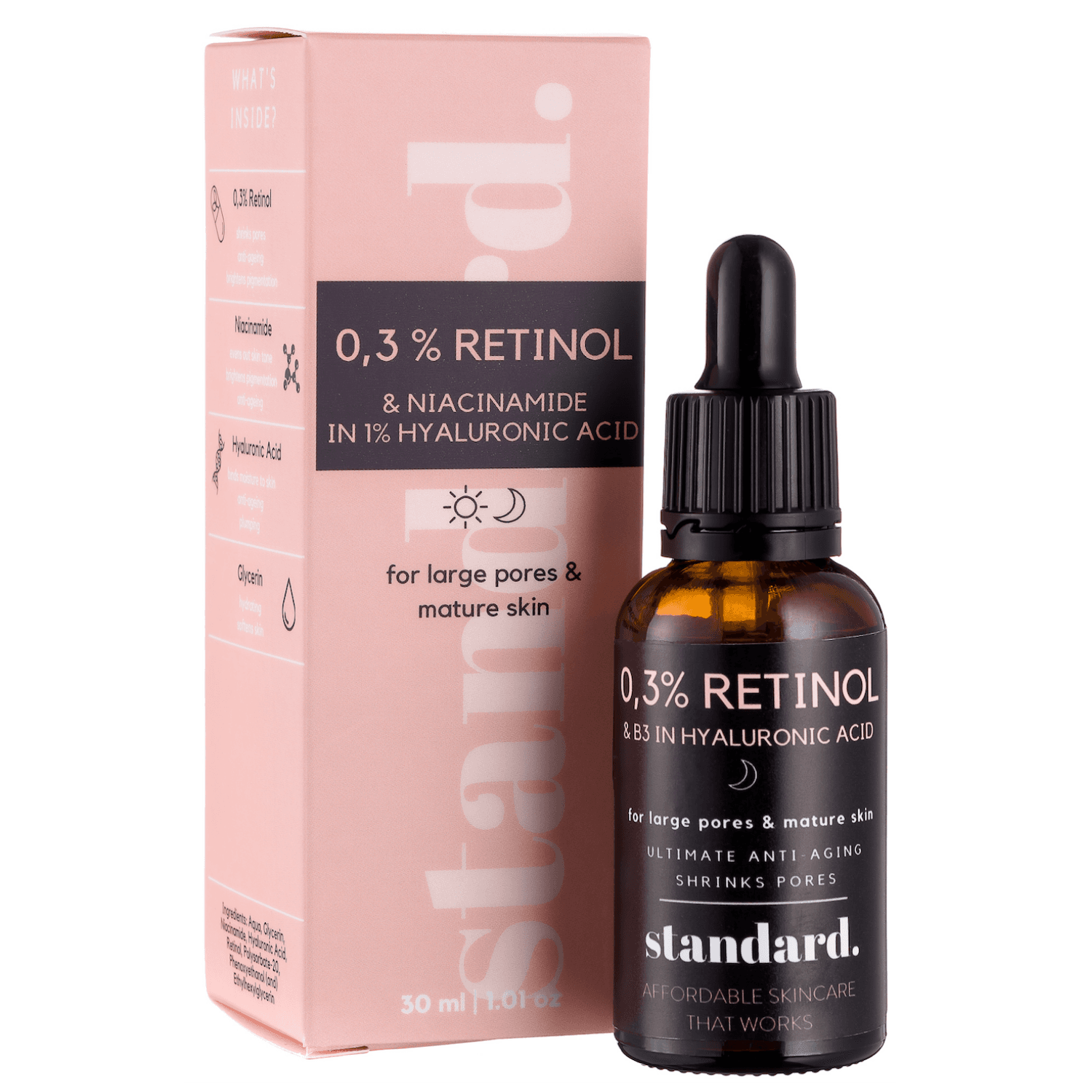 Retinol 0,3% Serum & B3 in HA
