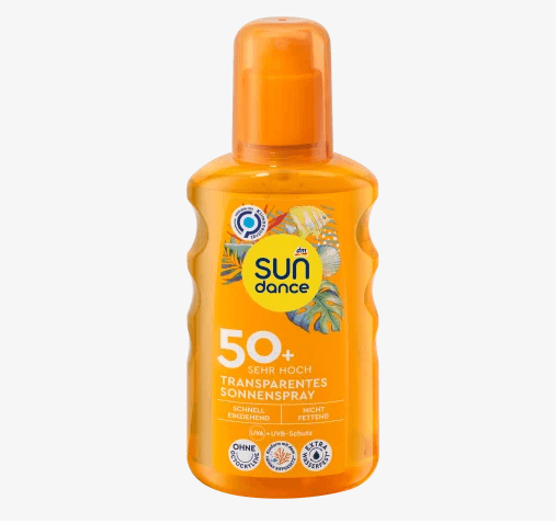 Transparentes Sonnenspray LSF 50+