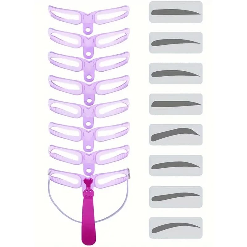 8 in 1 Reusable Eyebrow Stencil