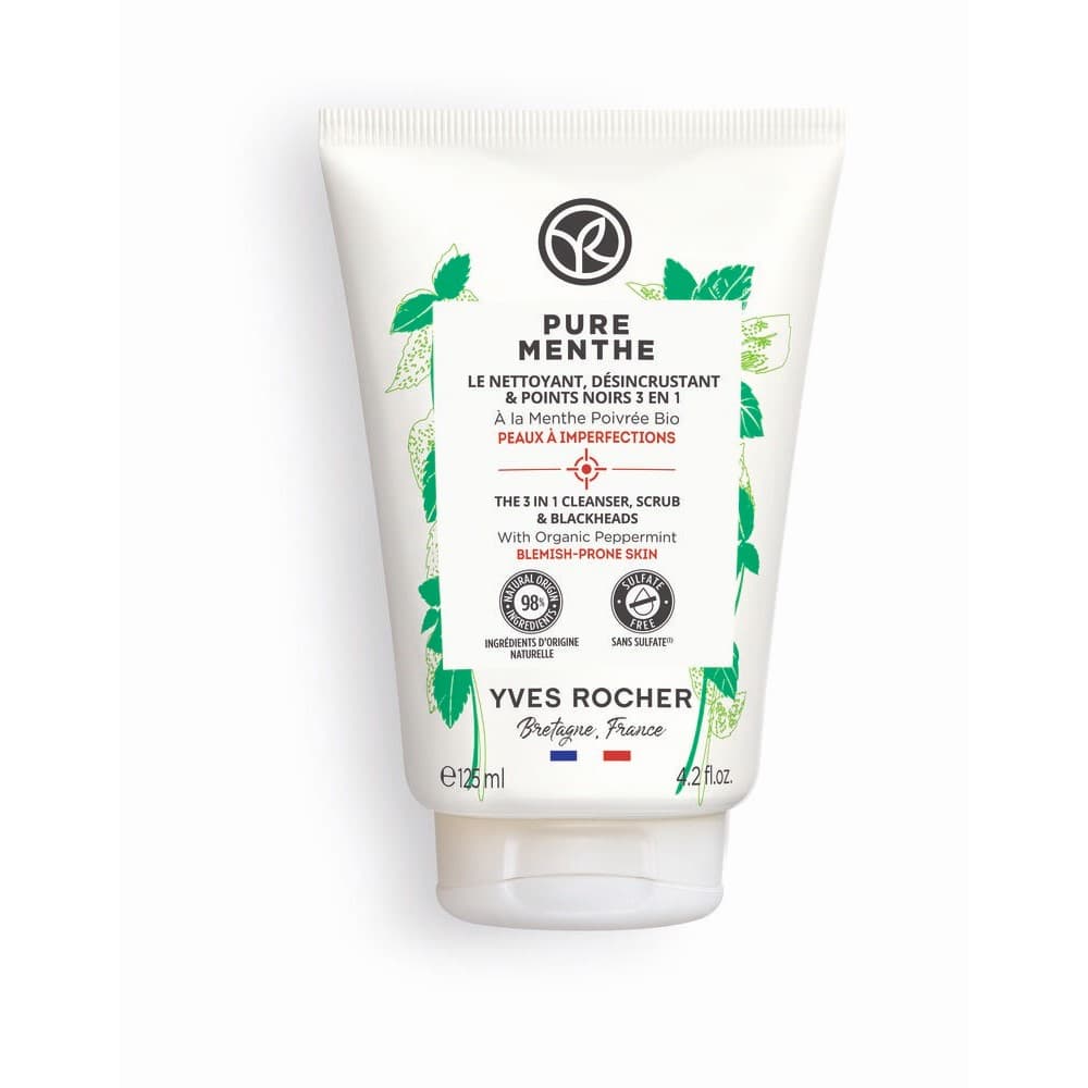 The 3 in 1 Cleanser, Scrub & Blackheads - Pure Menthe