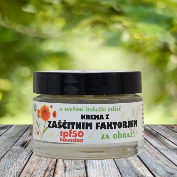 Spf 50 krema za obraz - navadna
