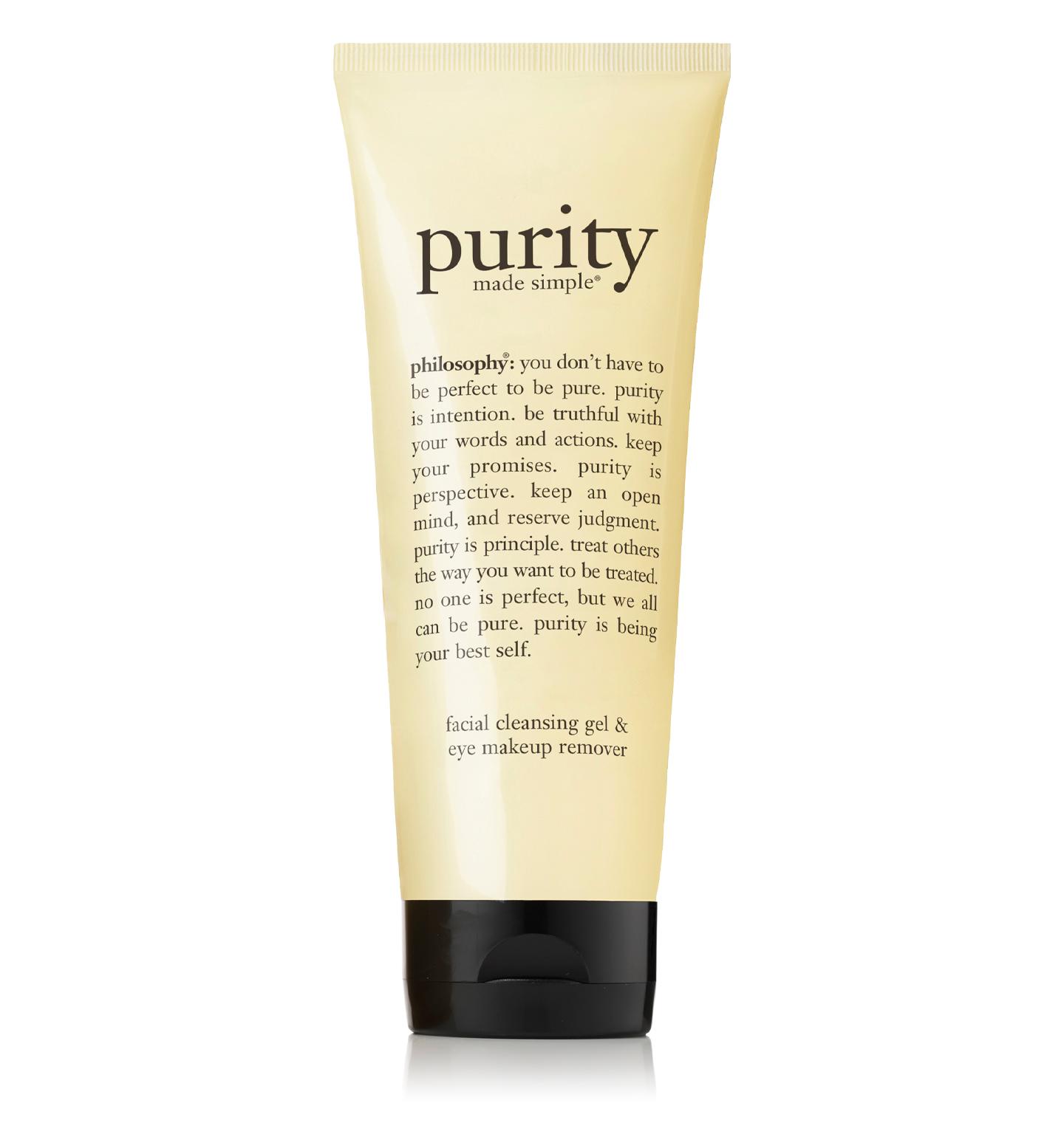 purity made simple facial cleansing gel & eye makeup remover