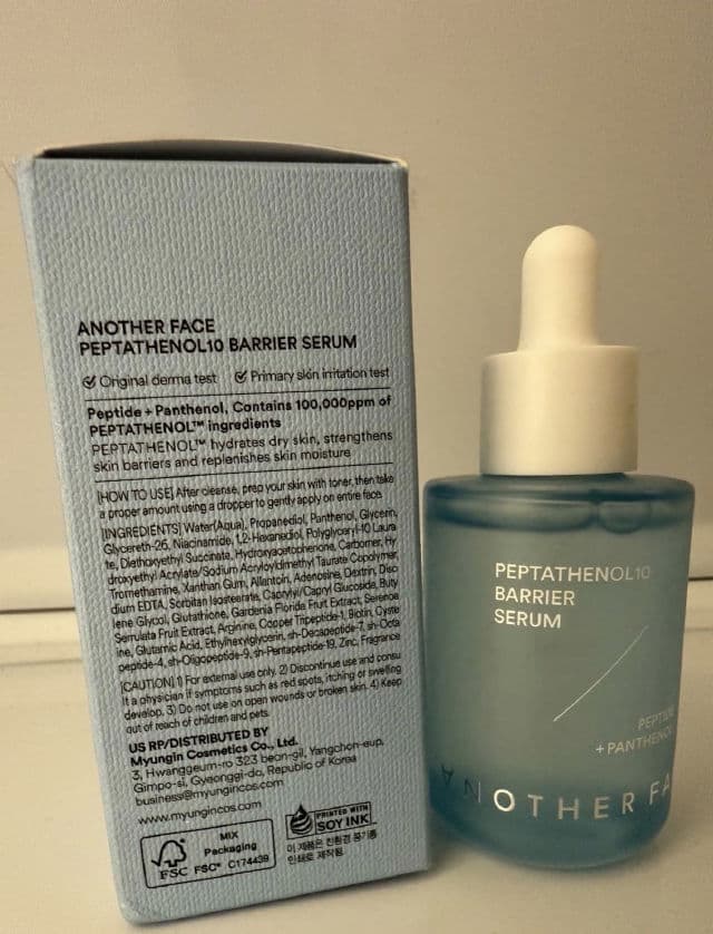 ANOTHERFACE Peptathenol 10 Barrier Serum review photo by Emmanouchie