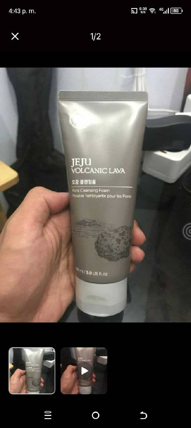 THE FACE SHOP Jeju Volcanic Lava Pore Scrub Foam review photo by alexar