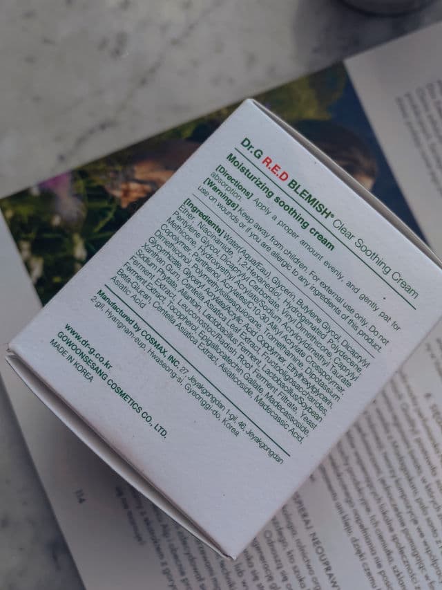 DR.G Red Blemish Clear Soothing Cream review photo by edinorozhek