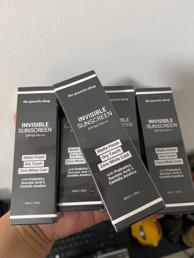 The Pastels Shop Invisible Sunscreen SPF50 PA+++ review photo by Skinbyrd