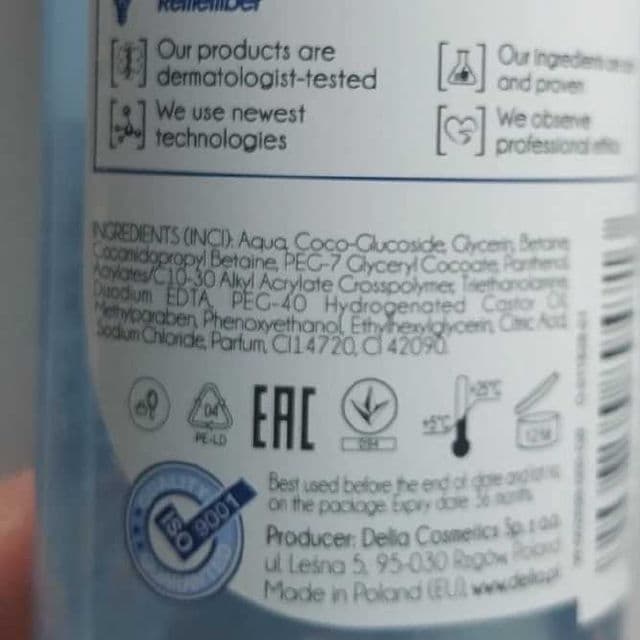 Delia Cosmetics Dermo System Gel Wash for Face & Eye Area review photo by Cdior8