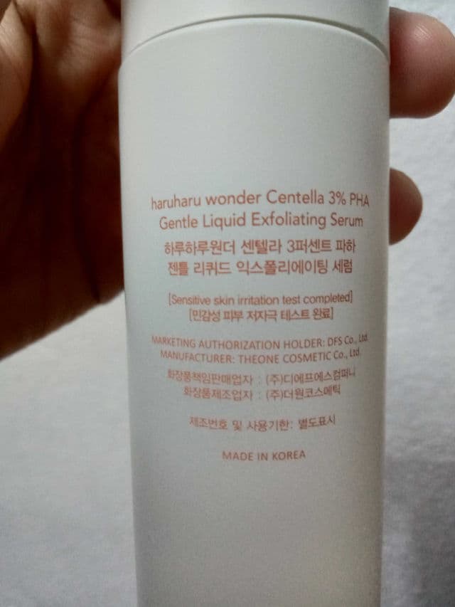 HaruHaru WONDER Centella 3% PHA Gentle Liquid Exfoliating Serum review photo by mirmi