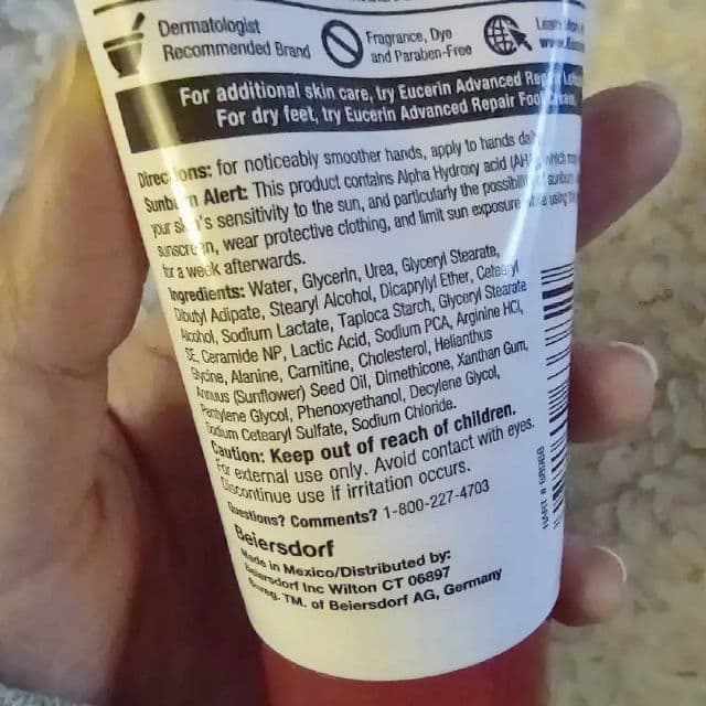 Eucerin Advanced Repair Hand Cream - Fragrance Free review photo by SashaGrace
