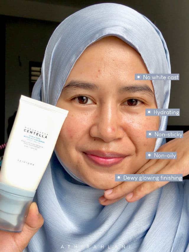 SKIN1004 Madagascar Centella Hyalu-Cica Water-Fit Sun Serum SPF50+ PA++++ review photo by athirahlani