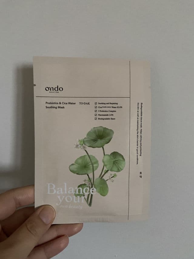 Ondo Beauty 36.5 Probiotics & Cica Water Soothing Mask review photo by carolesleo86