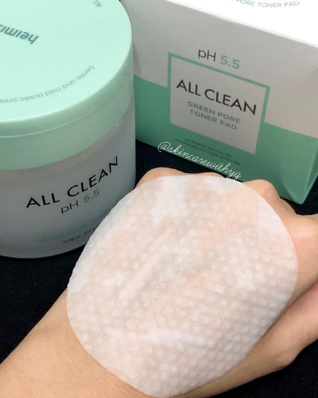 Heimish All Clean pH 5.5 Green Pore Toner Pad review photo by skincarewithyq