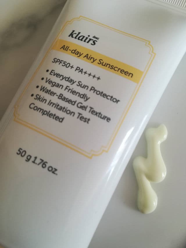 All-day Airy Sunscreen SPF50+ PA++++ product review
