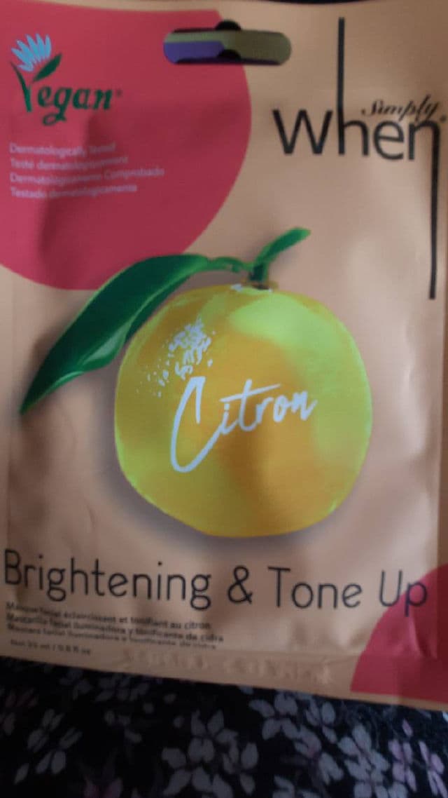 When Simply When Vegan Citron Brightening & Tone Up Mask review photo by dfs