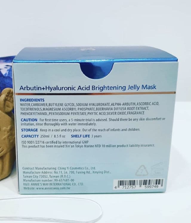 Annie's Way Arbutin + Hyaluronic Acid Brightening Jelly Mask review photo by jandelarosabcn