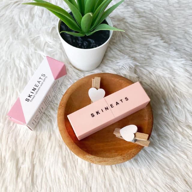 Skineats Tinted Lip Balm with SPf15 review photo by cikbskincarestories