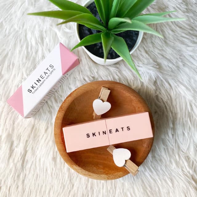 Skineats Tinted Lip Balm with SPf15 review photo by cikbskincarestories