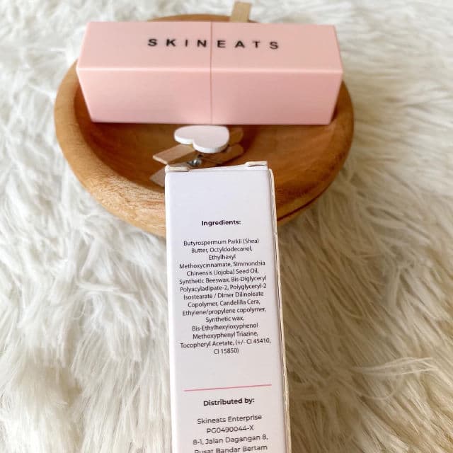 Skineats Tinted Lip Balm with SPf15 review photo by cikbskincarestories