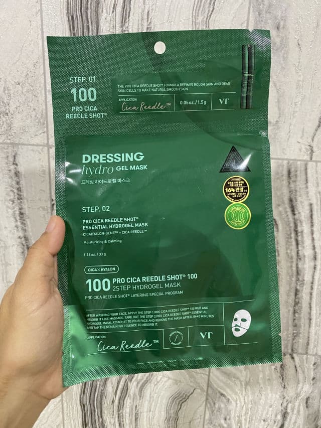 VT COSMETICS Pro Cica Reedle Shot 100 2-Step Hydrogel Mask review photo by cikbskincarestories
