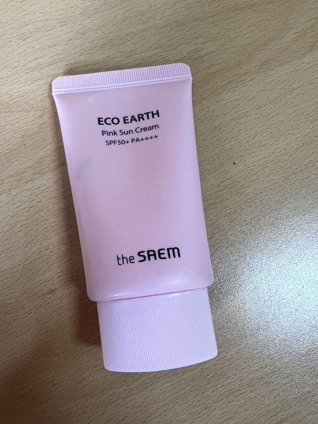THE SAEM Eco Earth Pink Sun Cream SPF50+ PA++++ review photo by savic
