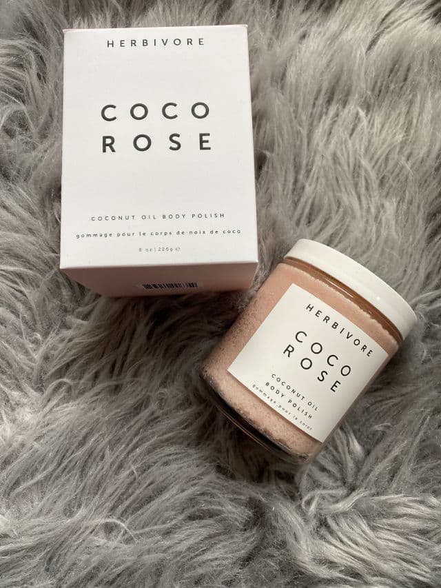 Herbivore Botanicals Coco Rose Exfoliating Body Scrub review photo by dropofdewbeauty