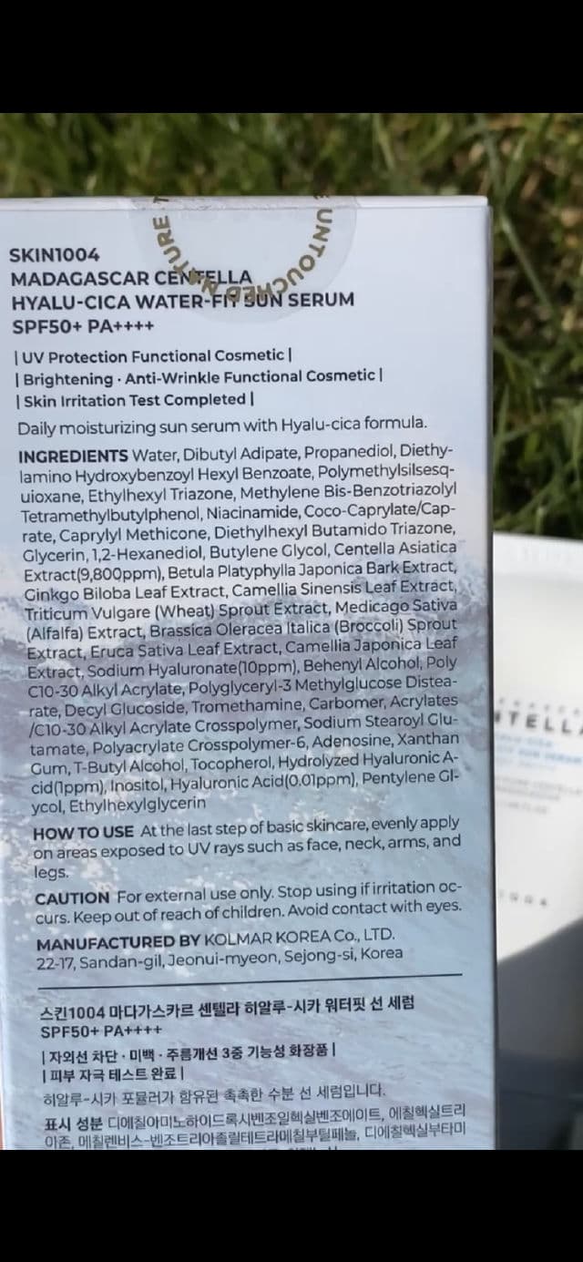 Madagascar Centella Hyalu-Cica Water-Fit Sun Serum SPF50+ PA++++ product review
