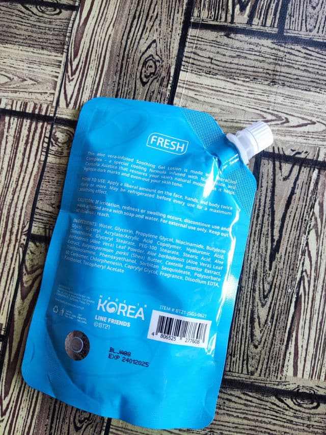 Fresh Skinlab Jeju Aloe Ice Soothing Gel Lotion BT21 Edition review photo by zeykue