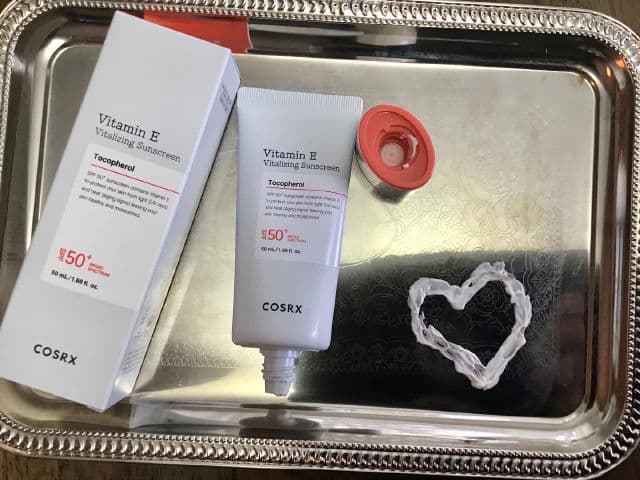 COSRX Vitamin E Vitalizing Sunscreen SPF50+ review photo by remedyforbeauty