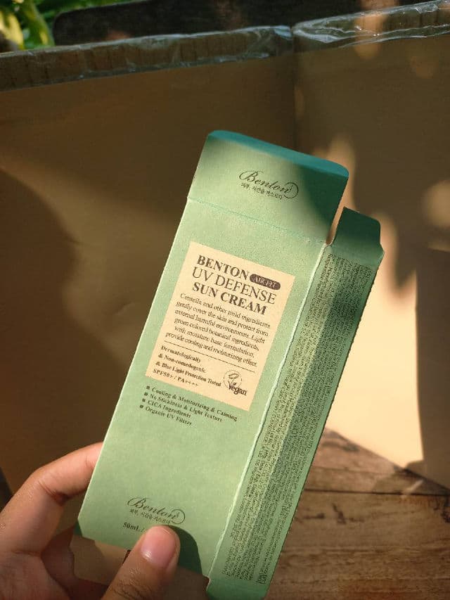 BENTON Air Fit UV Defense Sun Cream SPF 50+ PA++++ review photo by yournoctiphany