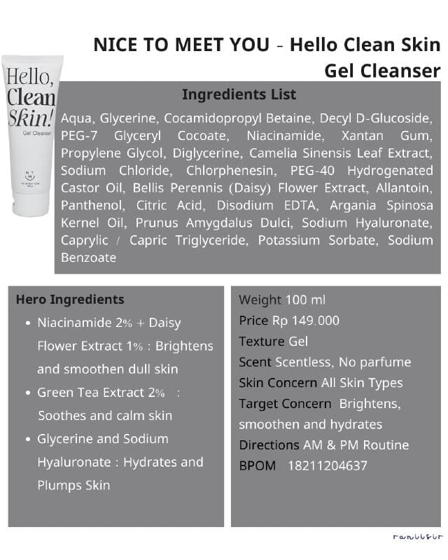 Nice To Meet You Hello, Clean Skin! Gel Cleanser review photo by RaniSrg