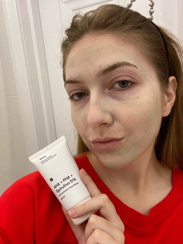 Sane Cosmetics Detox Face Mask with AHA + PHA + 5% Spirulina review photo by BlondieRS