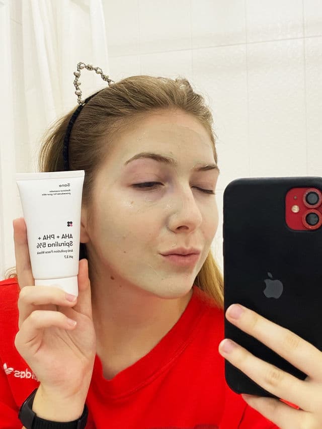 Sane Cosmetics Detox Face Mask with AHA + PHA + 5% Spirulina review photo by BlondieRS