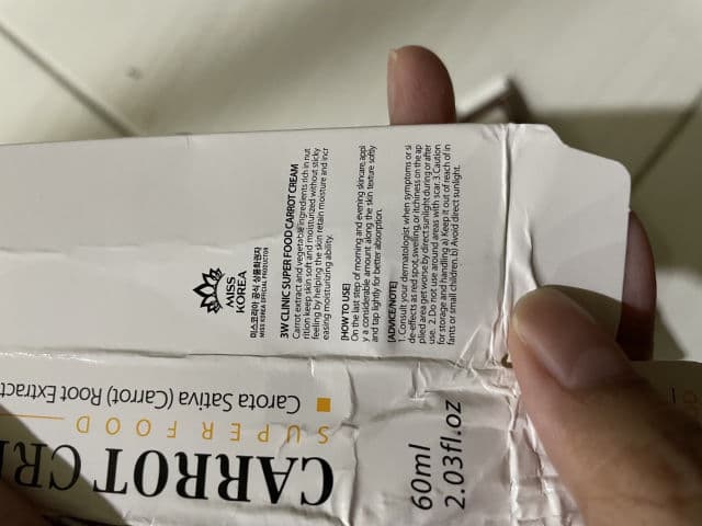 3wClinic Super Food Carrot Cream  review photo by ddhiazakrie