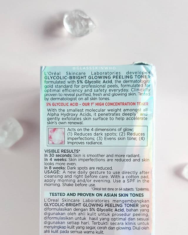 L'Oreal Paris Glycolic-Bright 5% Glycolic Acid Peeling Toner review photo by qilss