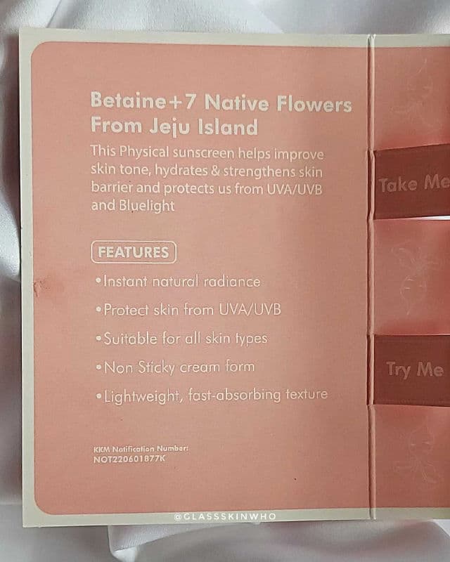 Be.Ippuni Beetroot Airy Floral Sunscreen SPF50+ PA++++ review photo by qilss