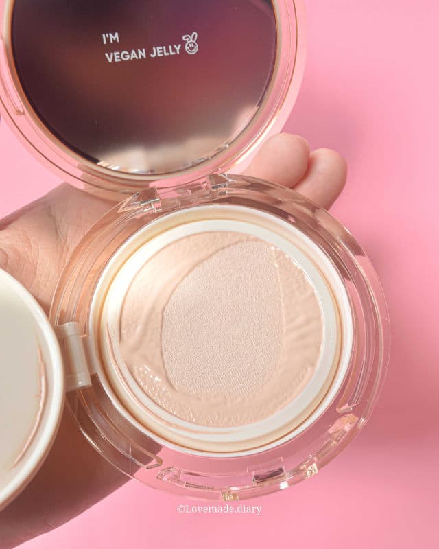AMUSE Dew Jelly Vegan Cushion SPF38 PA+++ review photo by Lovemadediary